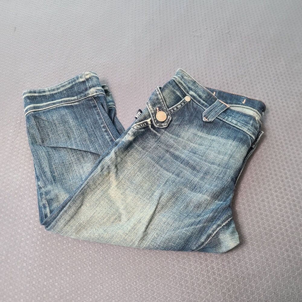 Y2K Rock & Republic Fleetwood Denim Blue Jeans  Capri Pants Size 27